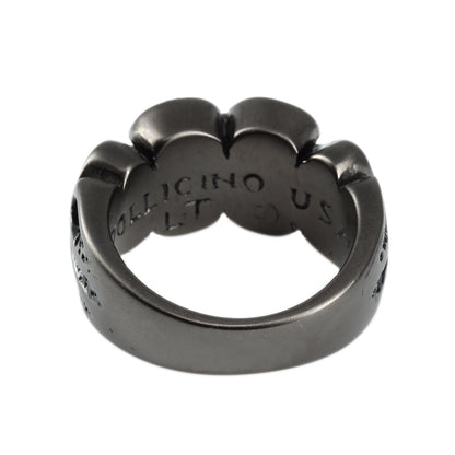 Ring : Chevron w/Diamond Pave(Chevron) /Black Custom