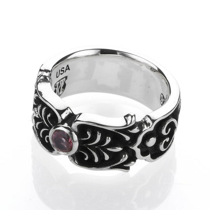 Ring : Scroll Celtic Vine w/Small Stone 2nd Edition w/Pink Topaz
