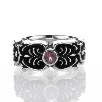 Ring : Scroll Celtic Vine w/Small Stone 2nd Edition w/Pink Topaz
