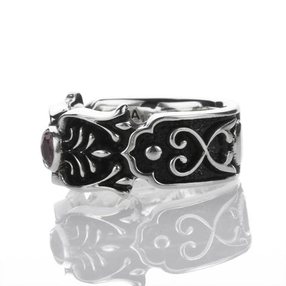 Ring : Scroll Celtic Vine w/Small Stone 2nd Edition w/Pink Topaz