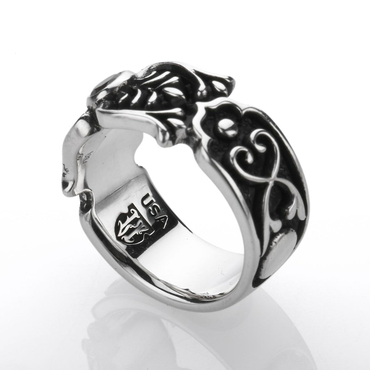 Ring : Scroll Celtic Vine w/Small Stone 2nd Edition w/Pink Topaz