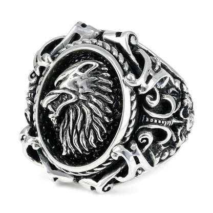 Ring : Pope's Inlay w/Wolf w/Diamond(Side) w/Stingray