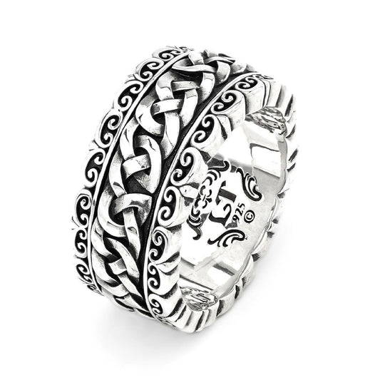 Ring : Revolving Filigree w/Celtic Ropeedge Belt