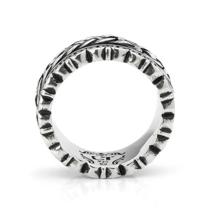 Ring : Revolving Filigree Narrow w/Celtic Ropeedge Belt