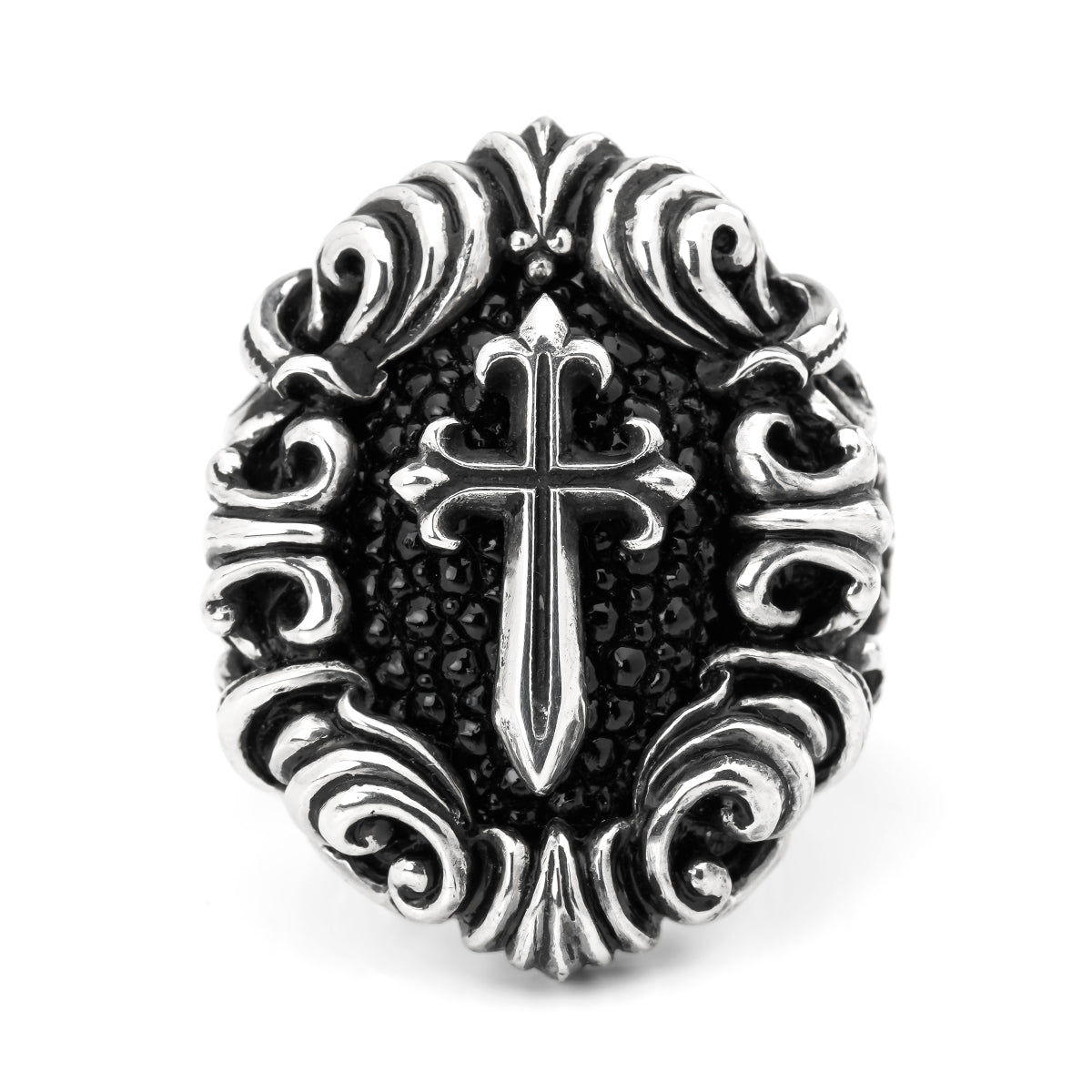 Ring : Dedication inlay w/Pollicino Cross w/Stingray