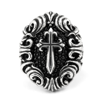 Ring : Dedication inlay w/Pollicino Cross w/Stingray