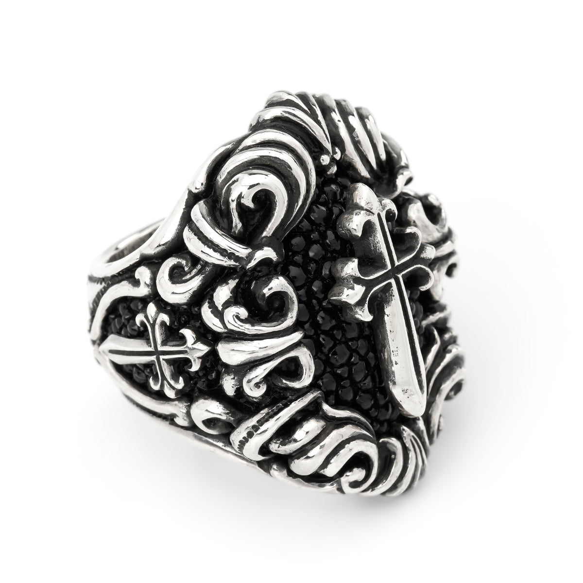 Ring : Dedication inlay w/Pollicino Cross w/Stingray