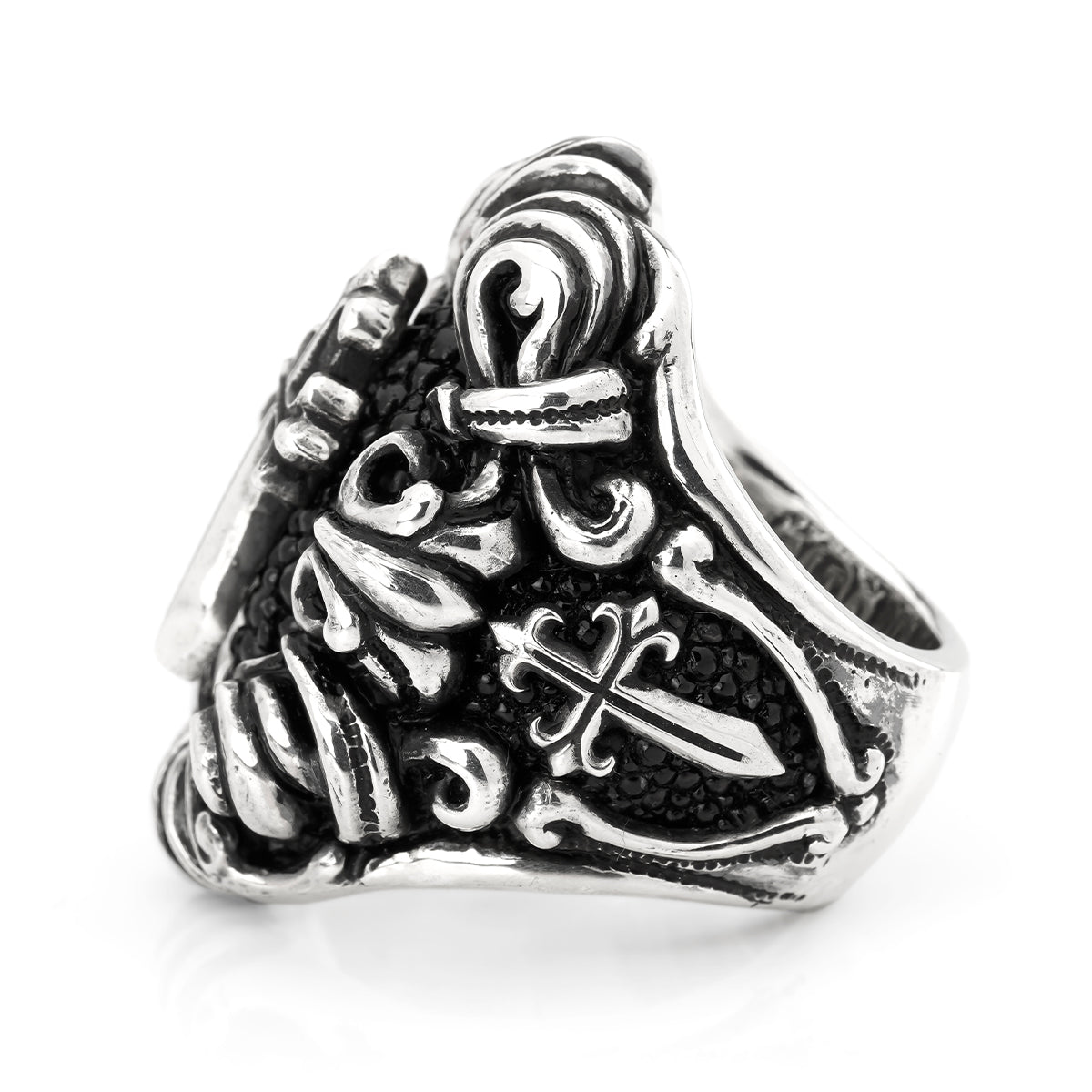 Ring : Dedication inlay w/Pollicino Cross w/Stingray