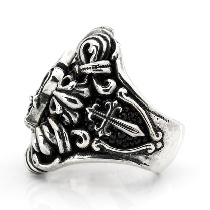 Ring : Dedication Inlay w/Fleur-de-lis Horseshoe w/Stingray