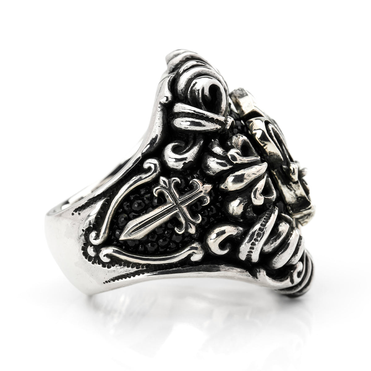Ring : Dedication Inlay w/Fleur-de-lis Horseshoe w/Stingray
