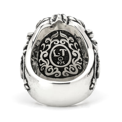 Ring : Dedication Inlay w/Fleur-de-lis Horseshoe w/Stingray