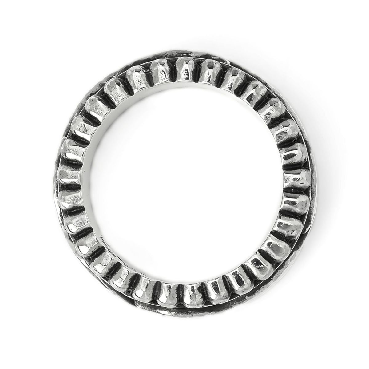 Ring : Beaded Edge w/Flame Belt