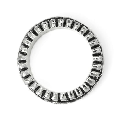 Ring : Beaded Edge w/Flame Belt