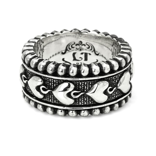 Ring : Beaded Edge w/Sacred Heart Belt