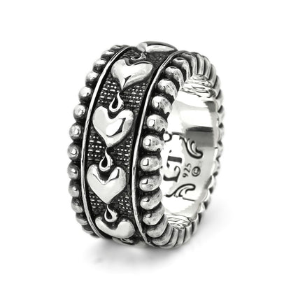 Ring : Beaded Edge w/Sacred Heart Belt