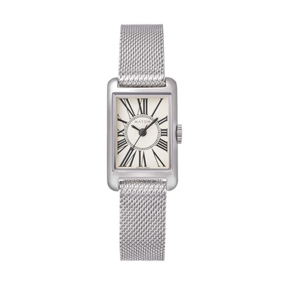 Tsuki Oboroduki Square Silver Mesh Circle Roman
