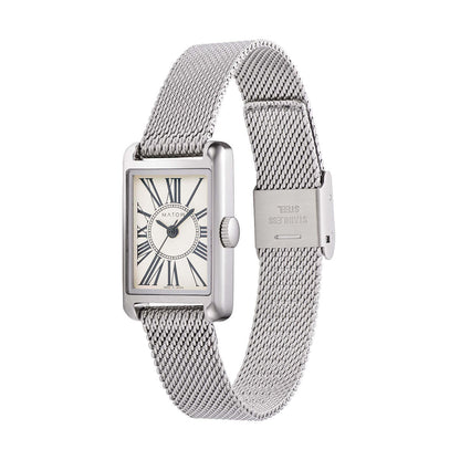 Tsuki Oboroduki Square Silver Mesh Circle Roman