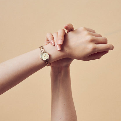 Tsuki Seigetsu Round Rose Gold Champagne