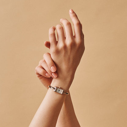 Tsuki Seigetsu Mini Square Rose Gold White