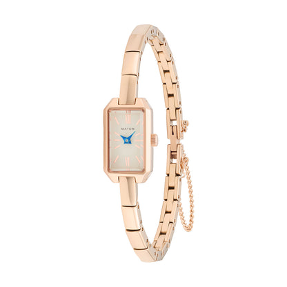Tsuki Seigetsu Mini Square Rose Gold White