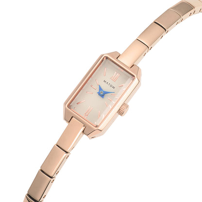 Tsuki Seigetsu Mini Square Rose Gold White