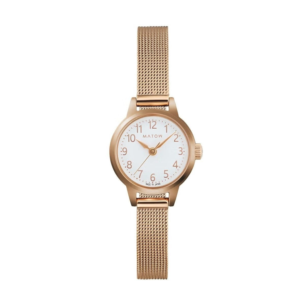 Seigetsu Round Rose Gold White Mesh