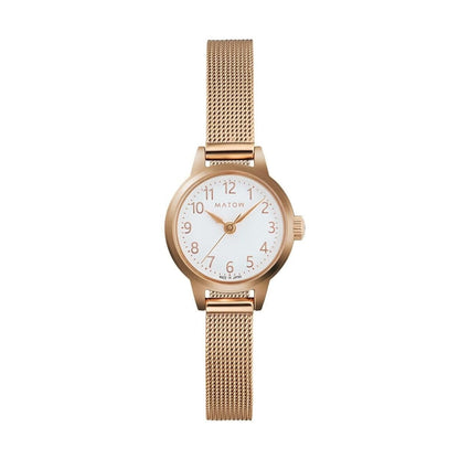 Seigetsu Round Rose Gold White Mesh