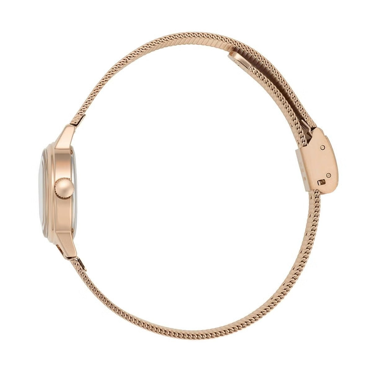 Seigetsu Round Rose Gold White Mesh