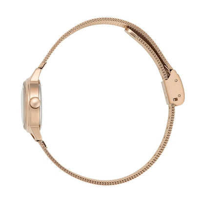 Seigetsu Round Rose Gold White Mesh