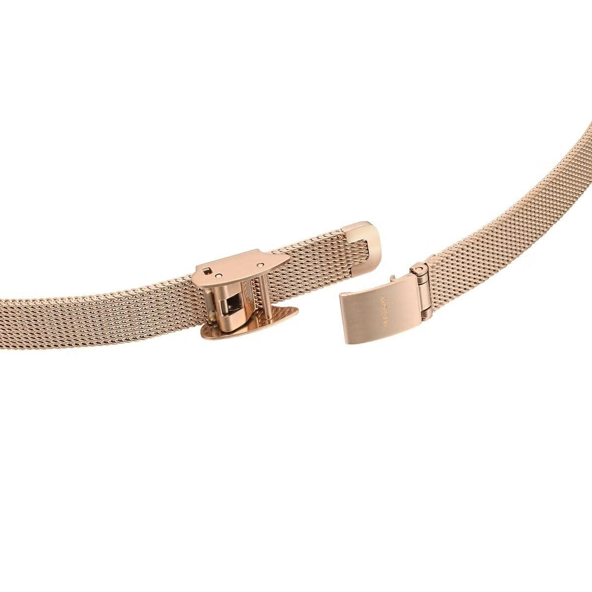 Seigetsu Round Rose Gold White Mesh