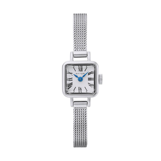 Tsuki Tangetsu Mini Square Silver White Mesh