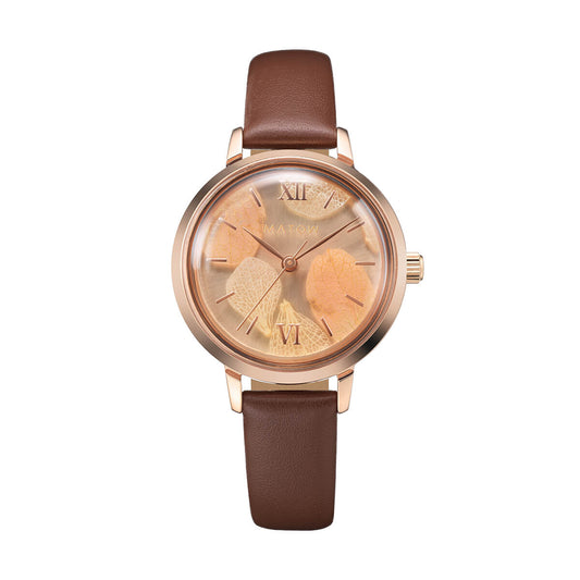 Shiki Bouquet momiji Rosegold Brownleather