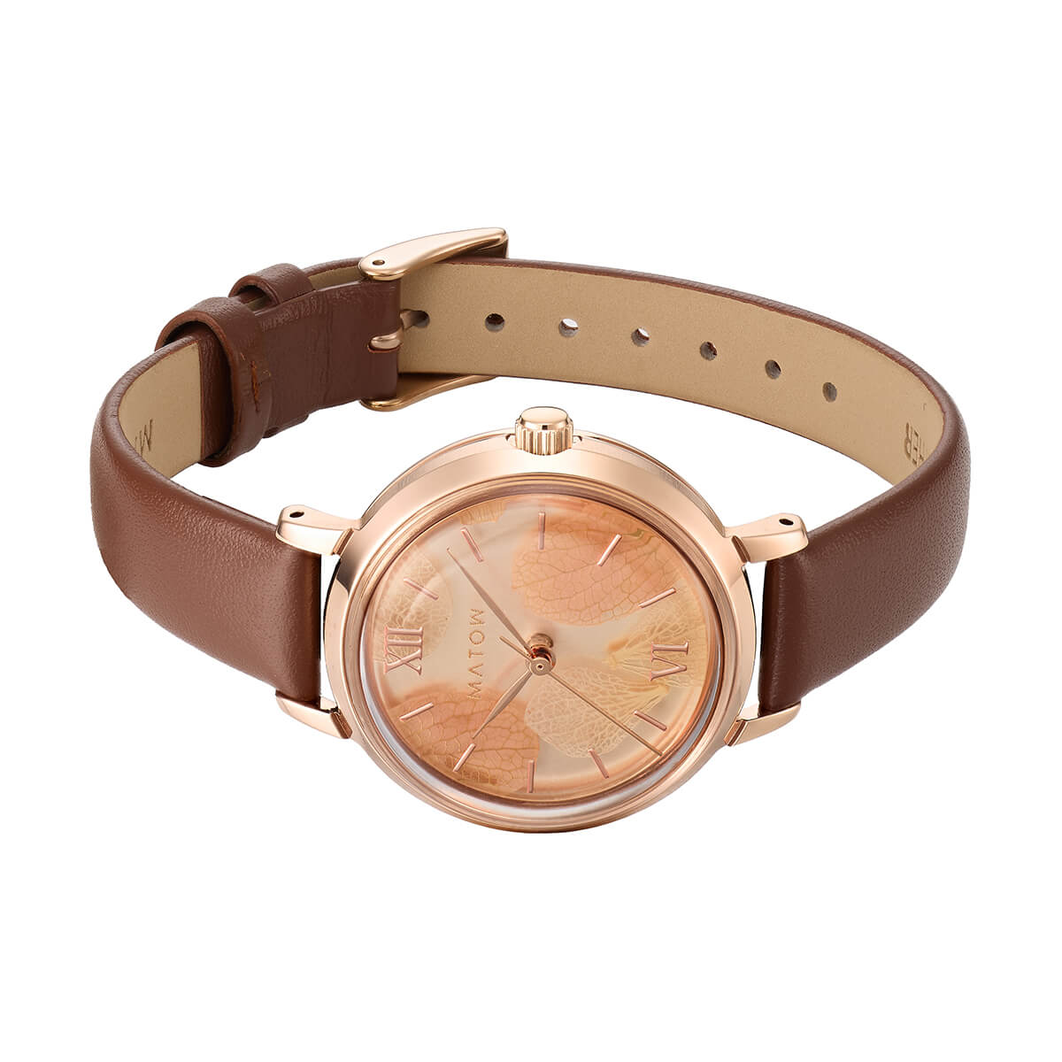 Shiki Bouquet momiji Rosegold Brownleather