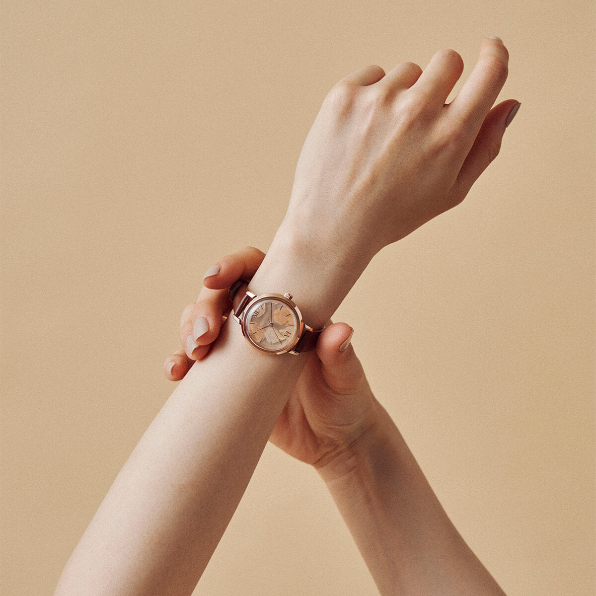 Shiki Bouquet momiji Rosegold Brownleather